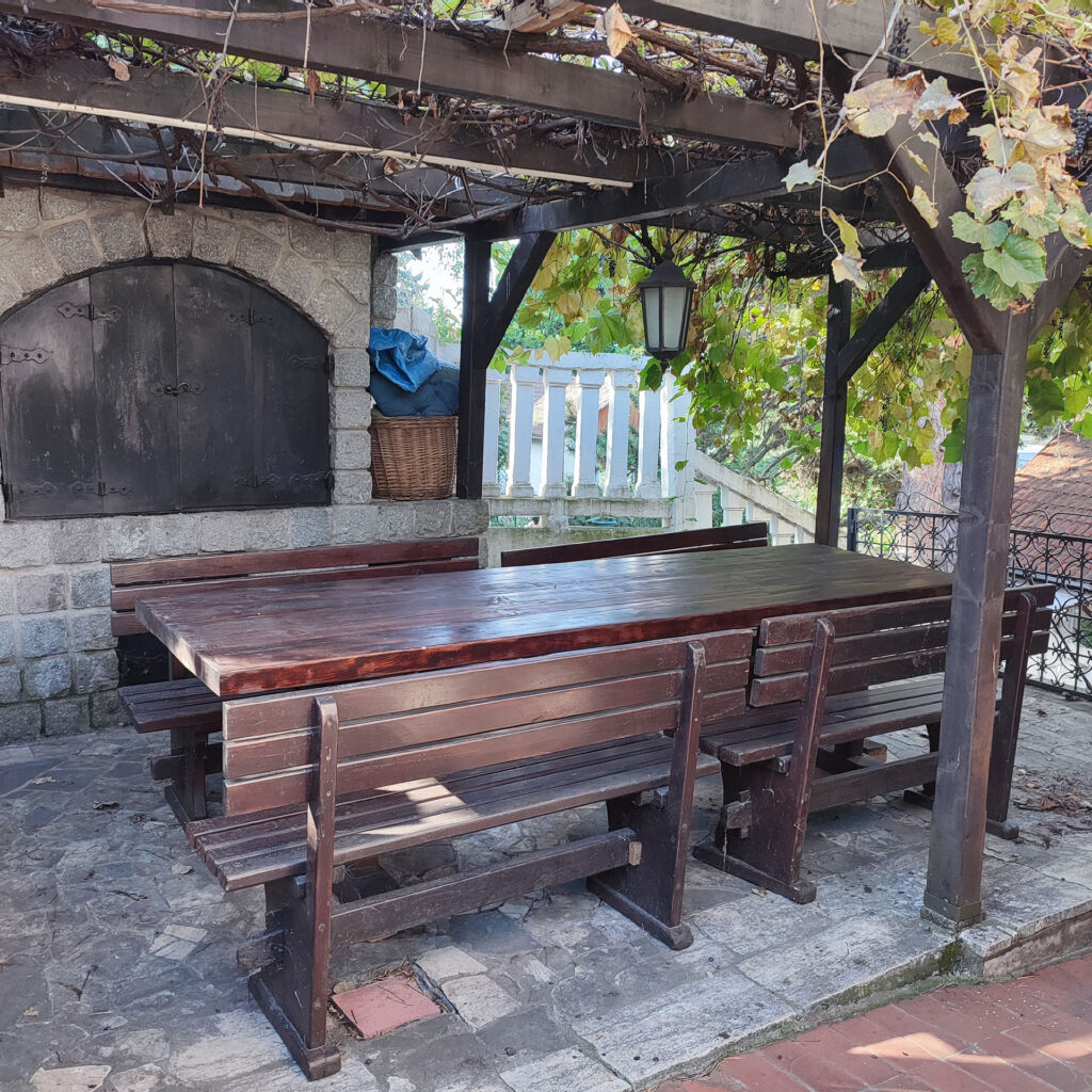 Outdoor dining space